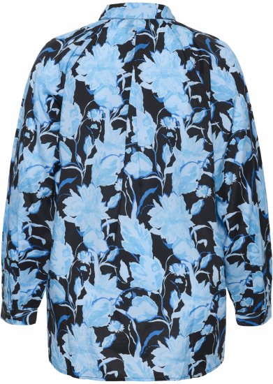 Kaffe Curve Sasja Πουκάμισο με μακρύ μανίκι Blue Snake Flower - Πουκάμισα και τουνίκ - 