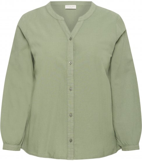 Kaffe Curve Nana Πουκάμισο με μακρύ μανίκι Πράσινο - Πουκάμισα και τουνίκ - 