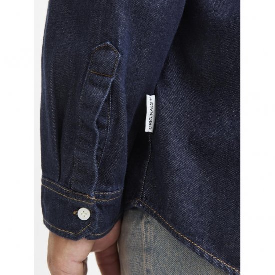 Jack & Jones Norrebro Denim Long Sleeve Shirt Dark Blue Denim - Πουκάμισα - Aνδρικά πουκαμισα μεγαλα μεγάλα μεγέθη