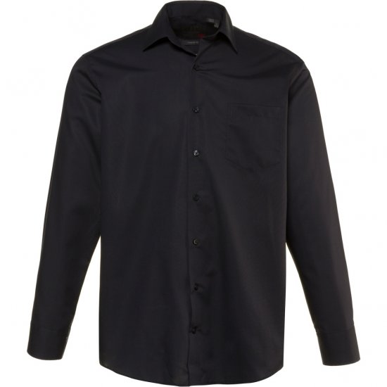 JP1880 Shirt Business Modern Fit Long Sleeve Non-Iron Black TALL - ΑΝΔΡΙΚΑ ΡΟΥΧΑ MT-6XLT - Μεγέθη TALL