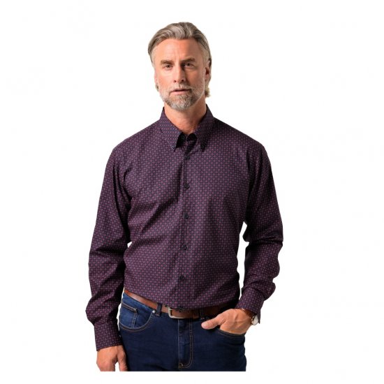 Boston Park Shirt Long Sleeve Navy Blue - Πουκάμισα - Aνδρικά πουκαμισα μεγαλα μεγάλα μεγέθη
