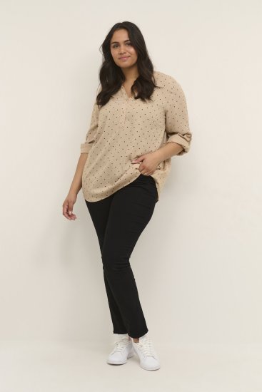 Kaffe Curve Joy Μπλούζα Nomad/Μαύρο Πουά - Πουκάμισα και τουνίκ - 