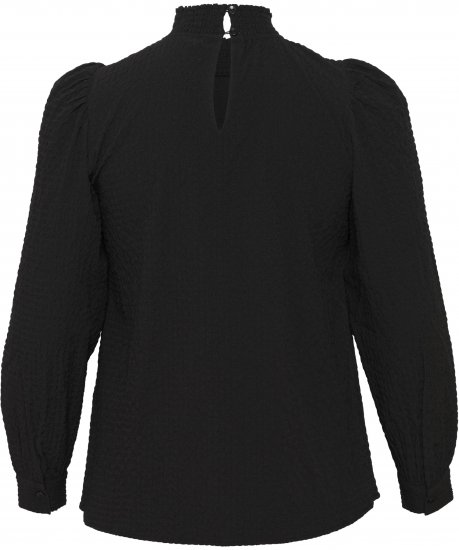 Kaffe Curve Ditta Smock Μπλούζα Βαθύ Μαύρο - Πουκάμισα και τουνίκ - 