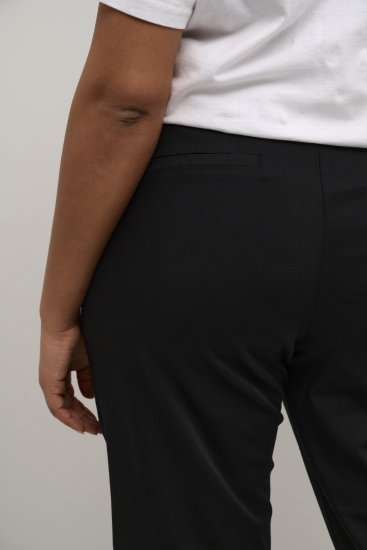 Kaffe Curve Leana Chino Παντελόνι 7/8 Βαθύ Μαύρο - Τζιν & Παντελόνια για Γυναίκες σε Μεγάλες Μεγέθη – Plus Size - 