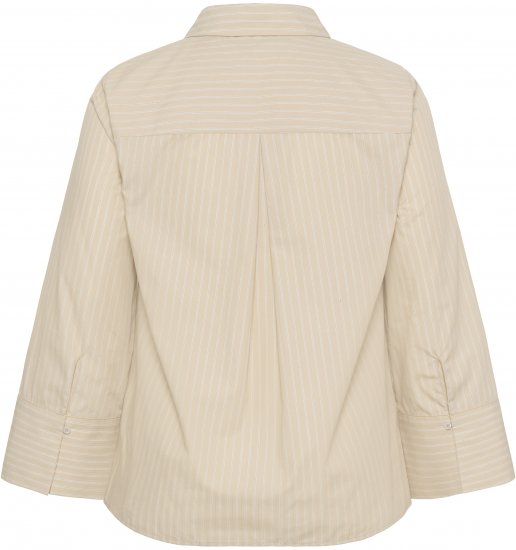 Kaffe Curve Josa Shirt Feather Grey Stripe - Πουκάμισα - 