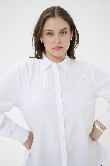 Kaffe Curve Janni Shirt Optical White - Πουκάμισα - 