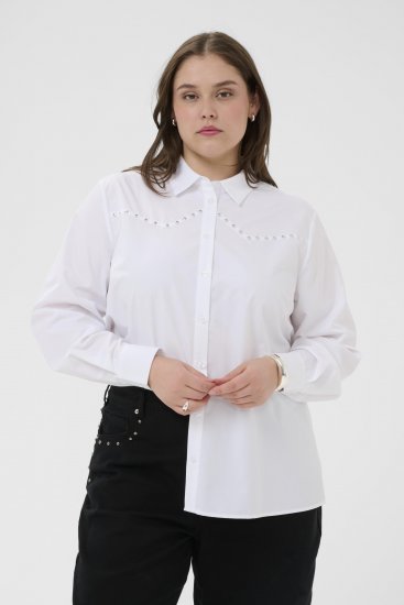Kaffe Curve Janni Shirt Optical White - Πουκάμισα - 