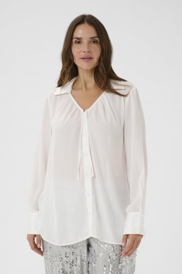 Kaffe Curve Gina Shirt White - Πουκάμισα - 