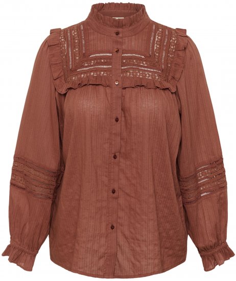 Kaffe Curve Jessa Shirt Henna Brown - Πουκάμισα και τουνίκ - 