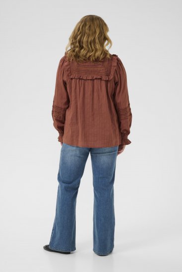 Kaffe Curve Jessa Shirt Henna Brown - Πουκάμισα και τουνίκ - 