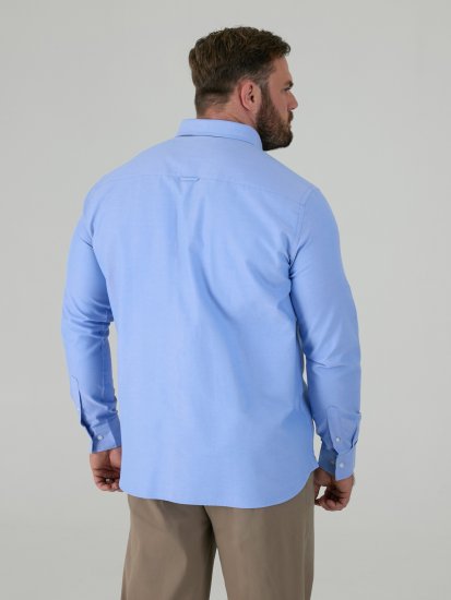 D555 Richard Oxford Πουκάμισο Με Μακριά Μανίκια TALL Γαλάζιο - TALL Πουκάμισα - 