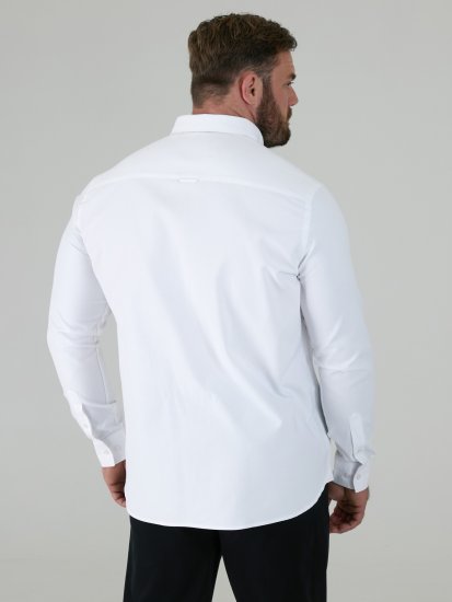 D555 Richard Oxford Πουκάμισο Με Μακριά Μανίκια TALL Λευκό - TALL Πουκάμισα - 
