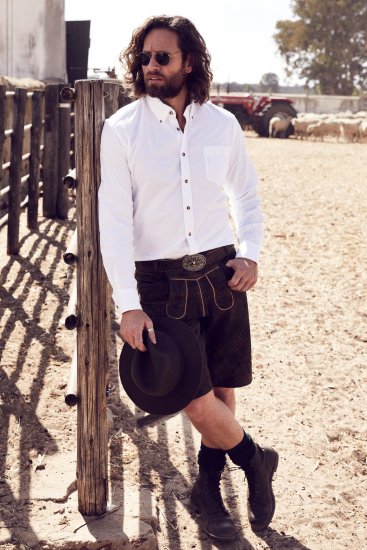 JP1880 Shirt Modern Fit Traditional Stag Horn White - Πουκάμισα - Aνδρικά πουκαμισα μεγαλα μεγάλα μεγέθη