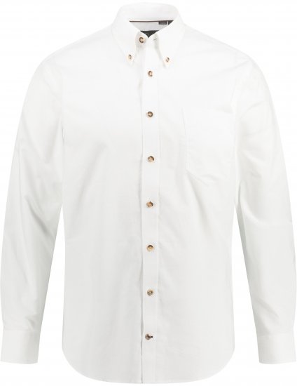 JP1880 Shirt Modern Fit Traditional Stag Horn White - Πουκάμισα - Aνδρικά πουκαμισα μεγαλα μεγάλα μεγέθη