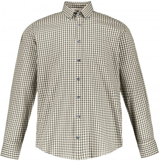 JP1880 Shirt Checked Traditional Long Sleeve Olive Green - Γιορτινά ρούχα - Γιορτινά ρούχα – Για να γιορτάζεις με στυλ και άνεση