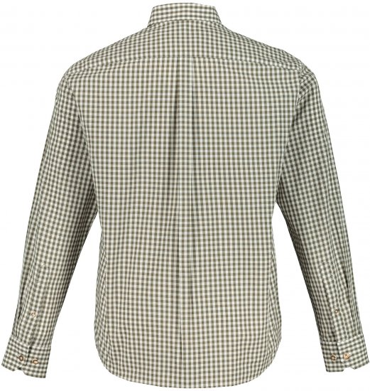 JP1880 Shirt Checked Traditional Long Sleeve Olive Green - Γιορτινά ρούχα - Γιορτινά ρούχα – Για να γιορτάζεις με στυλ και άνεση