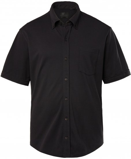 JP1880 Shirt Pique Flexnamic Short Sleeve Black TALL - ΑΝΔΡΙΚΑ ΡΟΥΧΑ MT-6XLT - Μεγέθη TALL
