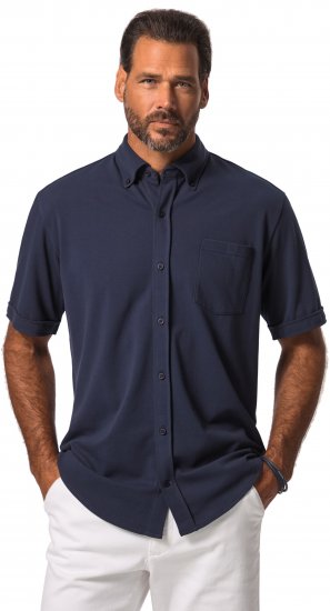 JP1880 Shirt Pique Short Sleeve Flexnamic Night Blue TALL - ΑΝΔΡΙΚΑ ΡΟΥΧΑ MT-6XLT - Μεγέθη TALL