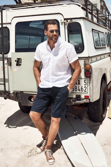 JP1880 Business Modern Fit Short Sleeve Shirt TALL Off-White - TALL Πουκάμισα - 