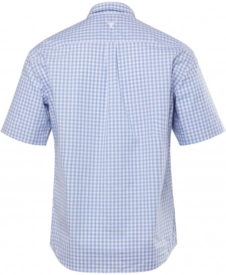JP1880 Shirt Traditional Short Sleeve Checked Light Blue - Πουκάμισα - Aνδρικά πουκαμισα μεγαλα μεγάλα μεγέθη