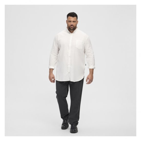 North Latitude Oxford Shirt White - Πουκάμισα - Aνδρικά πουκαμισα μεγαλα μεγάλα μεγέθη
