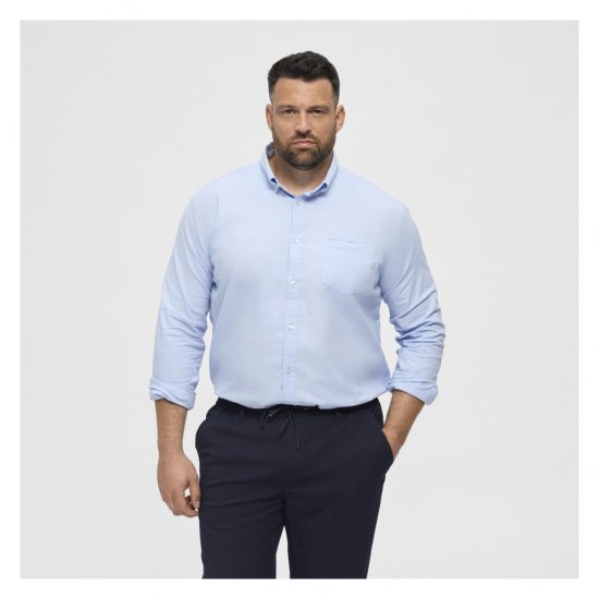 North Latitude Oxford Shirt Light Blue - Πουκάμισα - Aνδρικά πουκαμισα μεγαλα μεγάλα μεγέθη