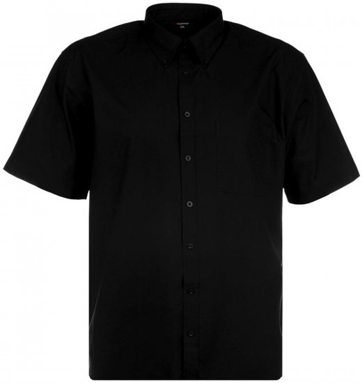 Espionage SH149 Plain Short Sleeve Shirt Black - Πουκάμισα - Aνδρικά πουκαμισα μεγαλα μεγάλα μεγέθη