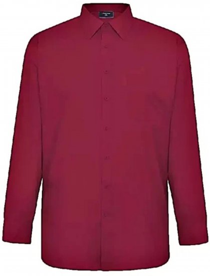 Espionage SH151 Long Sleeve Plain Collar Shirt Wine - Πουκάμισα με μακριά μανίκια - 