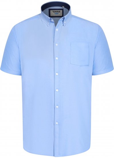 D555 James Oxford Πουκάμισο Με Κοντά Μανίκια TALL Γαλάζιο - TALL Πουκάμισα - 
