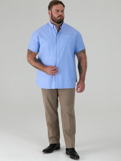 D555 James Oxford Πουκάμισο Με Κοντά Μανίκια TALL Γαλάζιο - TALL Πουκάμισα - 