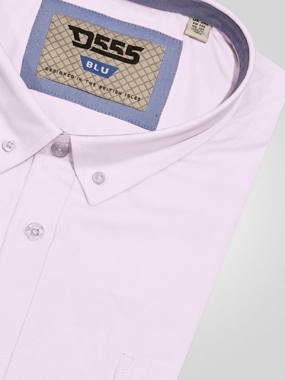 D555 James Oxford Πουκάμισο Με Κοντά Μανίκια TALL Ροζ - TALL Πουκάμισα - 