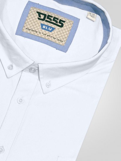 D555 James Oxford Πουκάμισο Με Κοντά Μανίκια TALL Λευκό - TALL Πουκάμισα - 