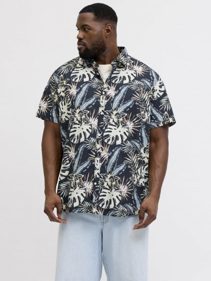 Jack & Jones Honolulu Short Sleeve Resort Shirt Black - Πουκάμισα - Aνδρικά πουκαμισα μεγαλα μεγάλα μεγέθη