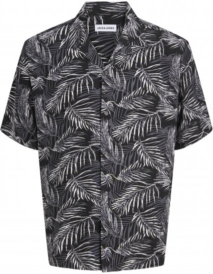 Jack & Jones Jeff Resort Short Sleeve Shirt Black - Πουκάμισα - Aνδρικά πουκαμισα μεγαλα μεγάλα μεγέθη