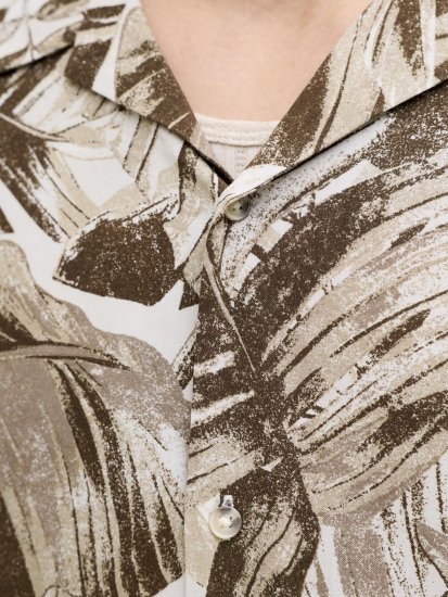 Jack & Jones Jeff Resort Short Sleeve Shirt Brown - Πουκάμισα - Aνδρικά πουκαμισα μεγαλα μεγάλα μεγέθη