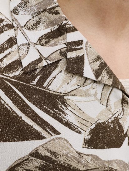 Jack & Jones Jeff Resort Short Sleeve Shirt Brown - Πουκάμισα - Aνδρικά πουκαμισα μεγαλα μεγάλα μεγέθη