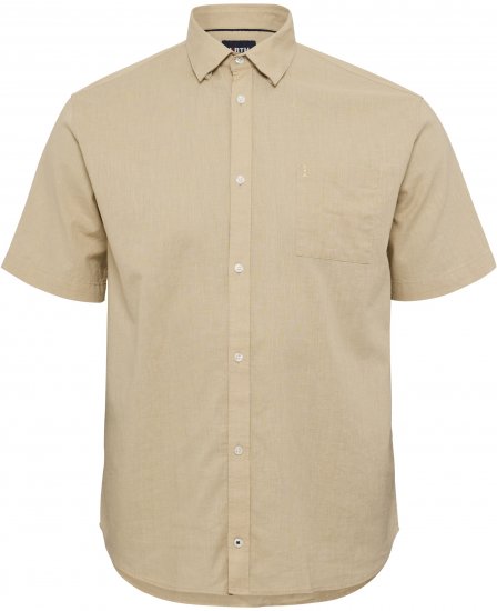 North Latitude 51106 Short Sleeve Shirt Sand - Κοντομάνικα πουκάμισα - Κοντομάνικα πουκάμισα μεγάλα μεγέθη