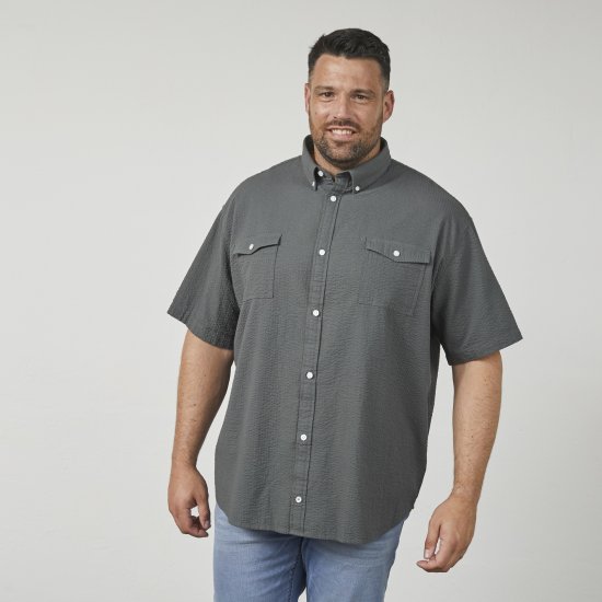 North Latitude 61306 Κοντομάνικο Overshirt Σκούρο Πράσινο - Πουκάμισα - Aνδρικά πουκαμισα μεγαλα μεγάλα μεγέθη