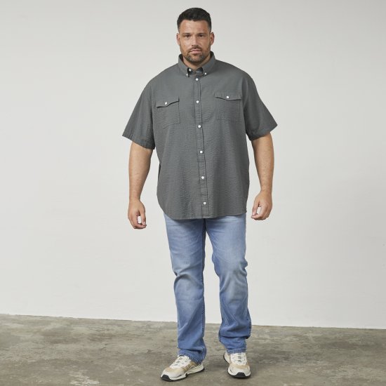 North Latitude 61306 Κοντομάνικο Overshirt Σκούρο Πράσινο - Πουκάμισα - Aνδρικά πουκαμισα μεγαλα μεγάλα μεγέθη