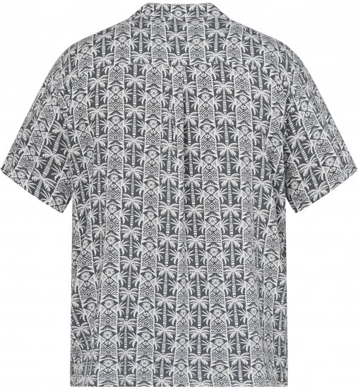 North Latitude 61313 Πουκάμισο Βισκόζης με Κουβανέζικο Γιακά Γκρι - Πουκάμισα - Aνδρικά πουκαμισα μεγαλα μεγάλα μεγέθη