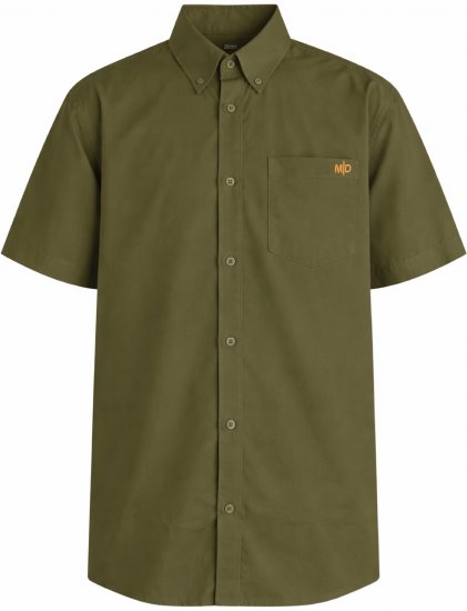 Motley Denim Zagreb Κοντομάνικο πουκάμισο Σκούρο χακί - Πουκάμισα - Aνδρικά πουκαμισα μεγαλα μεγάλα μεγέθη