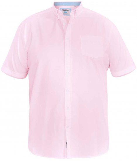 D555 James Oxford Πουκάμισο Με Κοντά Μανίκια TALL Ροζ - TALL Πουκάμισα - 