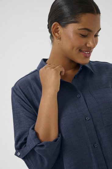 Kaffe Curve Ellie Shirt Tunic Moon Indigo Blue - Τουνίκ - 