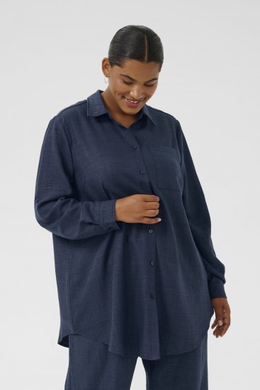 Kaffe Curve Ellie Shirt Tunic Moon Indigo Blue - Τουνίκ - 