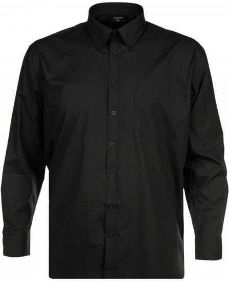 Espionage SH150 Plain Long Sleeve Shirt Black - Πουκάμισα - Aνδρικά πουκαμισα μεγαλα μεγάλα μεγέθη