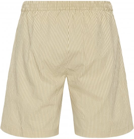 Kaffe Curve Nana Ριγέ σορτς Chincilla/Λευκό ριγέ - Τζιν & Παντελόνια για Γυναίκες σε Μεγάλες Μεγέθη – Plus Size - 