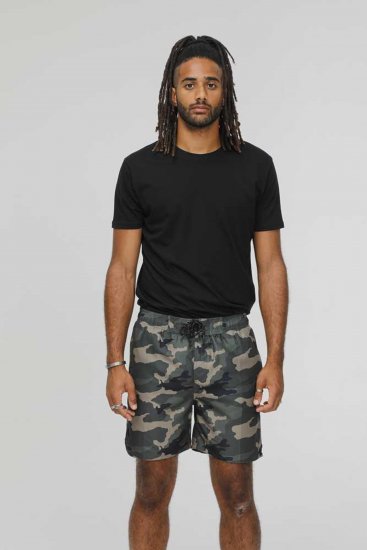 D555 Kody Camo Printed Swimshorts Khaki - Μαγιό - Μαγιό ανδρικά μεγάλα μεγέθη