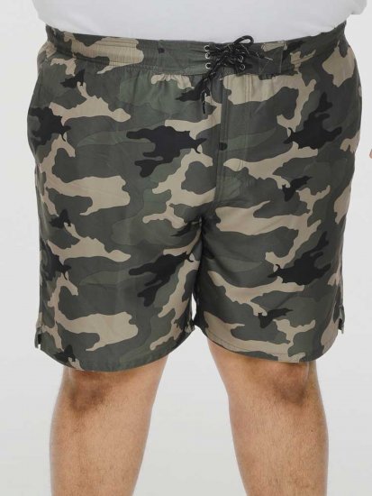 D555 Kody Camo Printed Swimshorts Khaki - Μαγιό - Μαγιό ανδρικά μεγάλα μεγέθη
