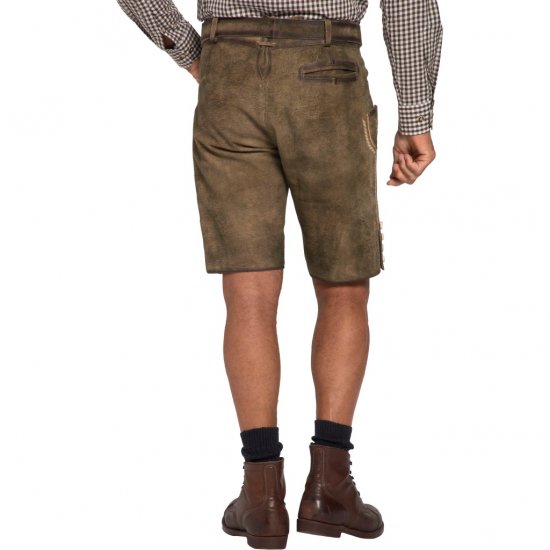 JP1880 Shorts Goat Suede with Belt Buckle Traditional Moss Green - Γιορτινά ρούχα - Γιορτινά ρούχα – Για να γιορτάζεις με στυλ και άνεση