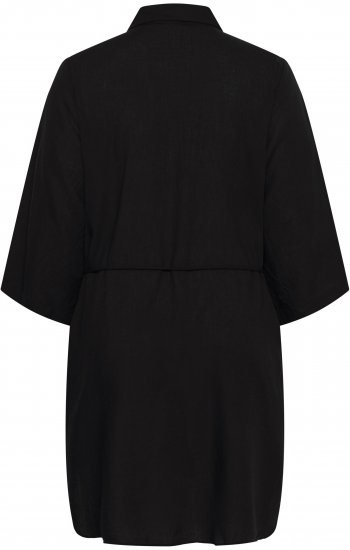Kaffe Curve Mille Short Shirt Dress Black Deep - Μίνι φορέματα - 